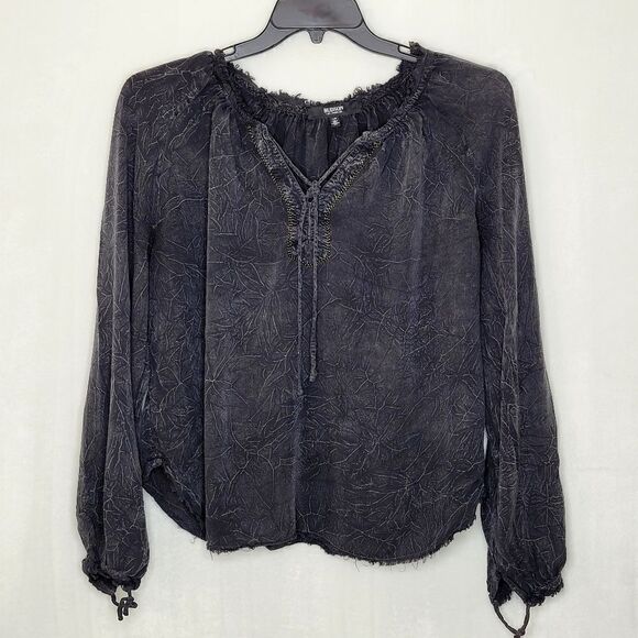 Hudson Acid Wash Raw Hem Top Size Large - Picture 1 of 9